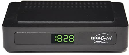 Digiquest Decoder Digitale Terrestre G1 DVB-T2 Mediaplayer con telecomando, Nero