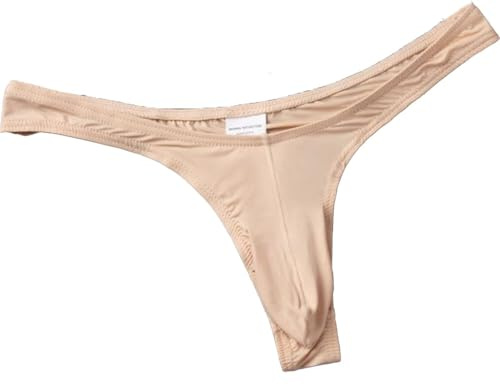 Faringoto G-String senza cuciture trasparente per uomo, T-String, Tanga da uomo, G-String, Uomo con G-String, color carne, M