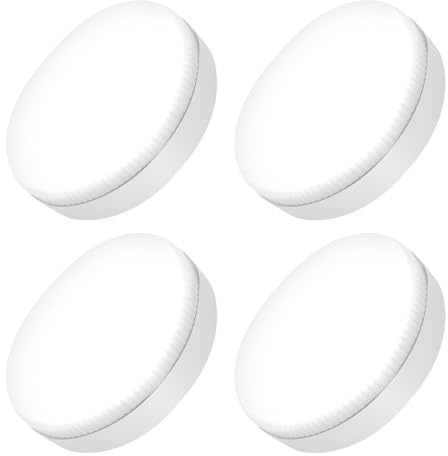 MSMXCS 4PCS GX53 LED Bulb 7W Warm White Non Dimmable 3000K Kitchen Under Cabinet Lighting Outdoor Led Light Spot Lights Bulbs AC 220-240V 600 Lumens Replace 50W GX53 Halogen or CFL Bulbs