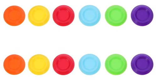 VERDANVERSE 12 Comederos para Cucarachas de Plástico Resistente, Platos Pequeños Redondos de 3,4 Cm para Terrarios, Cuencos de Alimentación Mixtos para Insectos y Reptiles Color
