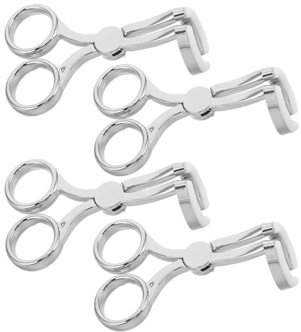 EPIGEIST Kit 4 Pezzi Applicatore Lenti a Contatto Invisibili in Plastica Silver, Strumento Rimozione e Inserimento Delicato per Occhi Sensibili, Accessori Viaggio per Cura e