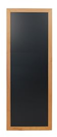 SECURIT - Lavagna da Parete Lunga - Per Pennarelli a Gesso Liquido - Per Bar, Ristoranti, Pub, Negozi - Cornice in Legno Duro - 56x150cm - Colore Teak