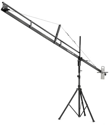 Proaim 12ft Camera Crane Jib mit Ständer für Gimbals, Pan-Tilt & Fluid Head. Für DSLR-Videokameras bis zu 8 kg / 17,6 lb (P-12-JS)