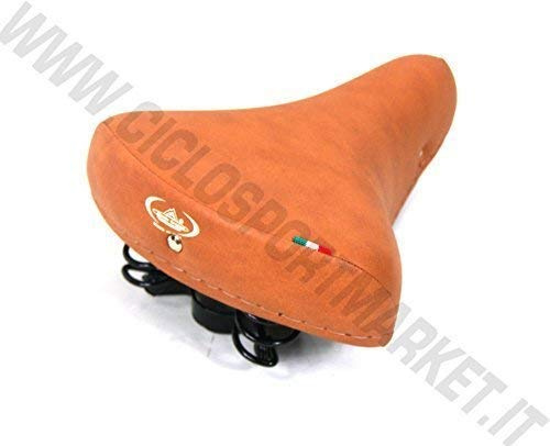 MONTEGRAPPA Sella Molle Ideale per Bicicletta Graziella - Epoca - R - Olanda - Vintage Uomo - Donna (Miele)