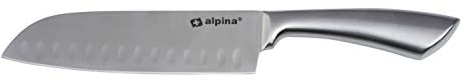 alpina Coltello Chef Santoku Knife 32cm Lama Alveolata Acciaio Inox Cucina