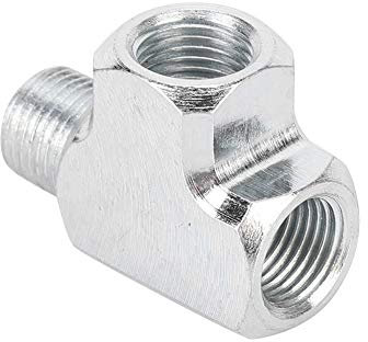 Raccord de tuyau en té de type T, Duokon Raccord de Tuyau en Té, Manomètre de Capteur Huile-eau et Adaptateur Type té Raccord de Tuyau 1/8 té 3 Voies
