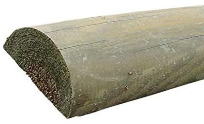 Gartenwelt Riegelsberger Zaunriegel Ø 9 cm Länge 160 cm Kiefer imprägniert Kiefernholz Querriegel halbrund Halbrundlatte Holz