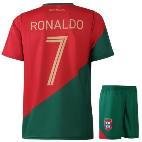 Portugal fotbollströja Hem - Barn och Vuxna - Pojkar - Fotbollsutrustning - Fotbollspresenter - Sport-T-shirt - Sportkläder - Storlek 140