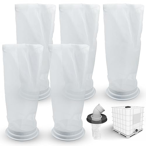 GZhaimai 5 st. IBC-lockfilter, kan tvättas IBC-filter för kemiska, läkemedel, förebyggande, livsmedel och andra industrier etc