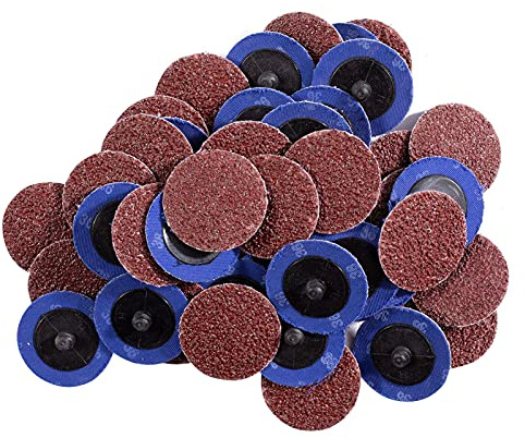 TFixol 50 st 2 tum slipning slipskivor 36 korn aluminiumoxid formslip rulllås skiva rost färg borttagning slipmaskin tillbehör