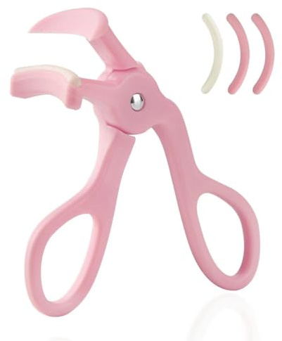 Eyelash Curlers，Eyelash Curler with 2 Silicone Refill Pads ，Eyelash Curler for No Pinching or Pulling，Curl Eyelashes & Lash Lift in Seconds，Lash Curler Makeup Tool for Women (Pink)