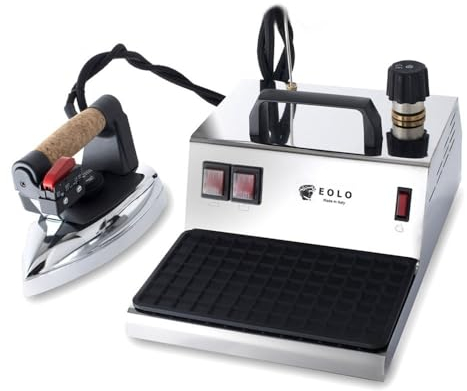 EOLO Ferro da Stiro a Caldaia GV01 Inox V4 Professionale con Paravapore Caldaia in Rame a Risparmio Energetico A++ Resistenza Esterna Anticalcare Corazza Acciaio Inox Garanzia 5 Anni Made in Italy