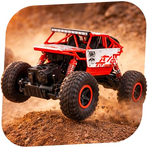 RC Ferngesteuerter 28cm Offroad Monster Truck, Rock Crawler mit robusten Gummireifen, starken Stoßdämpfern, Brushed Motor, Stadium Truck Truggy Geländewagen 1:18 RTR Buggy, Für Personen ab 14 Jahren