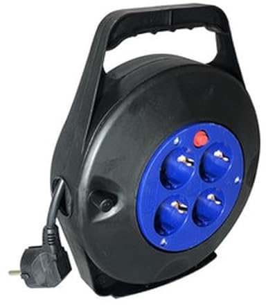 Enrollacables 10m 3x1.5mm, 16A, Ideal para organizar Cables y prevenir enredos en el hogar o la Oficina.