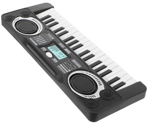 HEMOTON Piano Électronique Éducatif 37 Touches Noir Abs pour Garçon et Filles, Clavier Musical Multifonction pour Tout-Petits, Instrument D’Apprentissage Musical et Couleur Aléatoire