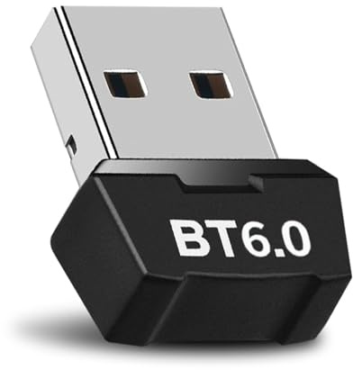 Adattatore Bluetooth 6.0 USB Dongle per PC, chiavetta Bluetooth ad alta velocità con Dual Mode BLE, supporta fino a 5 dispositivi contemporaneamente, ampia portata, bassa latenza, compatibile con