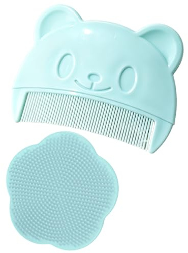 2 peignes pour bébé et brosse de bain pour bébé, Peigne à cheveux pour nouveau-né - Brosse de massage douce, Peigne à croûte de lait - Peigne anti-croûte de lait