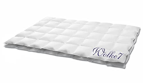 HANSKRUCHEN® Wolke 7 Bettdecke 260x220 cm - Extra leicht / Sommer - Made in Germany Kassettendecke aus 100% Baumwolle - Allergiker geeignet