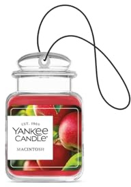 Yankee Candle Car Jar Ultimate Hanging Air Freshener, Macintosh Scent, Neutralizes Odors, Up to 30 Days