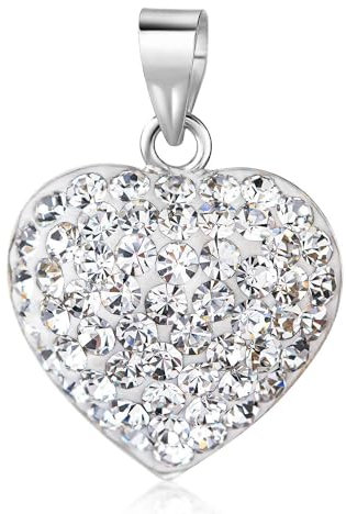 Materia Kristall Herz Anhänger - Damen Schmuck Silber 925 Liebe KA-79