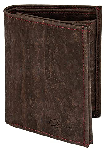 Simaru Herren Geldbörse aus Kork mit RFID Schutz, Männer Geldbeutel mit Sichtfenster für Ausweis, Karten, Bargeld, Portemonnaie langlebig & vegan