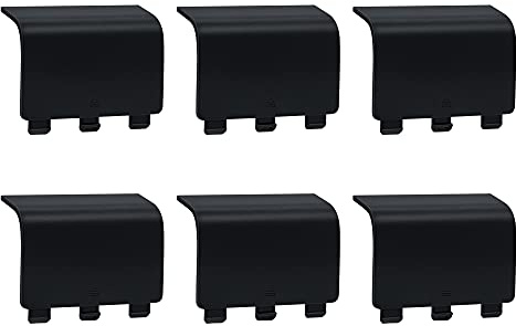 Mcbazel 6-pack ersättningsbatteriskydd för Xbox Series S/X-handkontroll (inte för Xbox One/Elite 1och 2 handkontroll) – svart