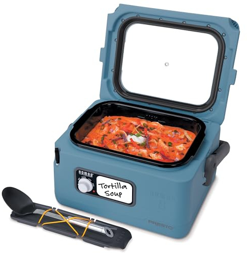Presto 06017 8-Quart Nomad Traveling Slow Cooker, Blue