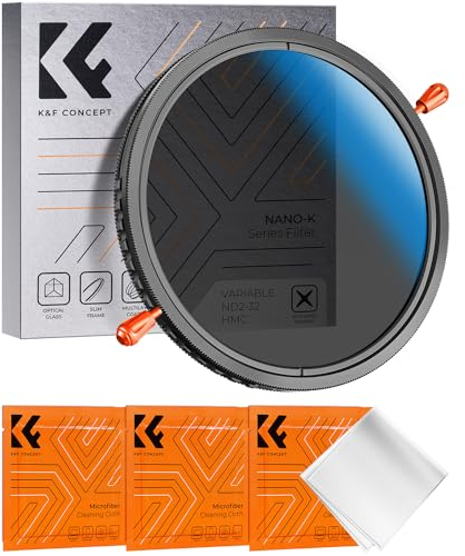 K&F CONCEPT Nano-K 52mm ND Filtro Variable ND2-32 y Polarizador CPL 2 en 1, ND2-32 Filtro Densidad Neutra & CPL Vidrio Óptico HD para Objetivo 52mm