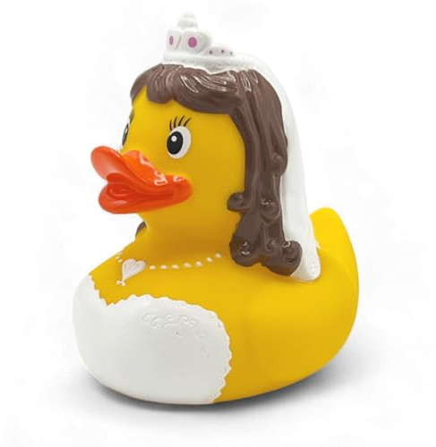 Quietscheente Braut, eine original Badeente von SUPERLOTTI®, der Qualitätsmarke für Kinder! Nur echt in der Apfelbox!