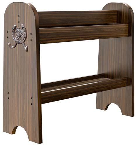Novona Paulownia Wood Saddle Rack, Ideal Saddle Stand for Horse Tack Organizers & Western Saddles Sstand, Stores & displays Your Trophy Saddles(with a Hook)