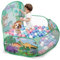 ZimiTeda Dinosaures Piscine à balles pour Tout-Petit avec Panier de Basket-Ball Fosse à balles Pliable pour bébé Pop-up pour Filles Garçons Fosse à balles pour Chien 120 cm Large Balles Non incluses