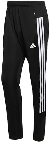 adidas Men's Workout Essentials All-Set 3-Stripes Knit Pant, Black/White, XS