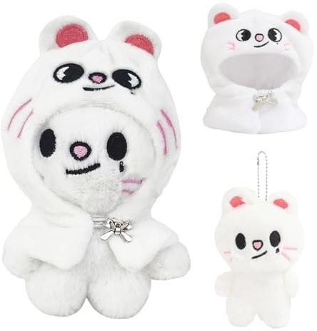 Stray Kids Porte-clés en peluche, Série Skzoo Porte-clés en peluche, Stray-Kids Plushdoll Porte Clés, Skzoo Poupée Peluche, Strays Kidss Skzoo adorable pendentif, pour les fans de Stray Kids (D)