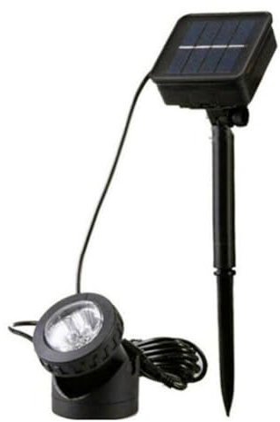 QOXEZY Luci solari per laghetto da esterno, a risparmio energetico, illuminazione per giardino e prato con faretto regolabile a 90°, grado di impermeabilità IP68 per immersione e durata in tutte le