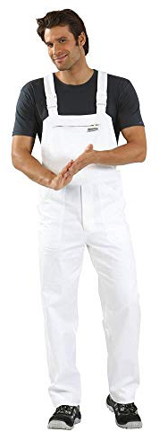 Planam 1532050 Herren BW 270 Latzhose, reinweiãÿ, Größe 50