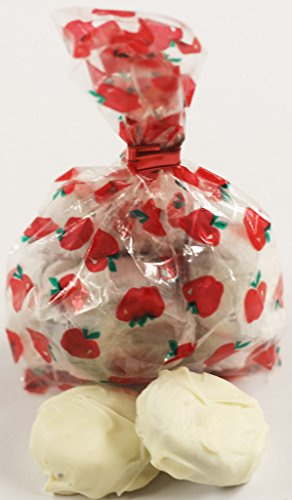 Scott's Cakes White Chocolate Covered Golden Creme Oreos in a 8 oz. Harvest Apples Bag