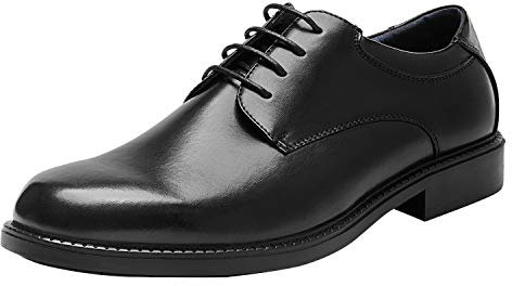 Bruno Marc mäns snörning formella finskor brogues Derby, bekväma läderskor för män, Svart, 45.5 EU