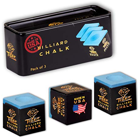 Tiger Lot de 3 craies de Billard Bleu