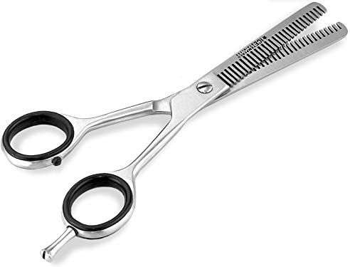 Premium Effilierschere Haarschere 18 cm mit Scharfen und Präzisen Schneiden zum optimalen Ausdünnen der Haare Ausdünnschere Friseur-Schere aus rostfreiem Edelstahl für Damen und Herren 7 Zoll