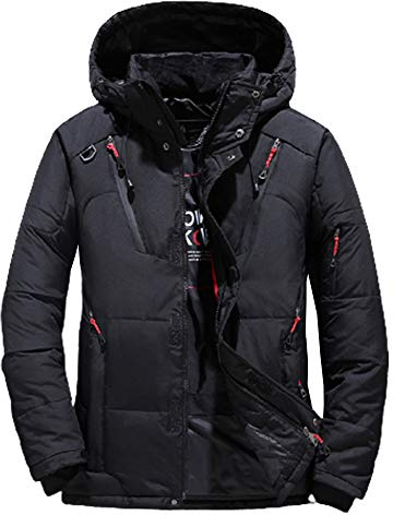 AKT Doudoune d'hiver pour Homme Manteaux Épais Thermiques Parka de Neige Veste en Duvet de Canard Chauffée pour Homme