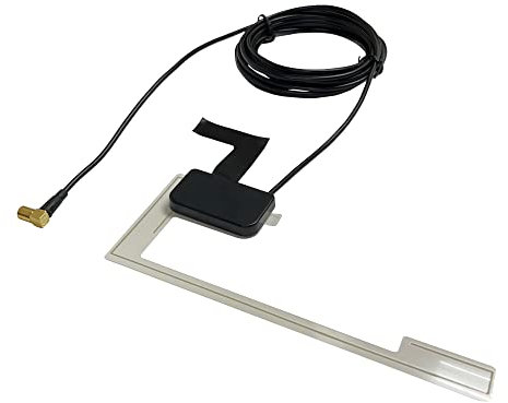 Road Angel RADAB1 DAB Car Aerial SMB Adapter, Right Angle DAB Digtial Car Radio Glass Windscreen Mount, Antenna 3M.Fits Road Angel, Pioneer, Clarion, Kenwood, Alpine, JVC and other brands, Black