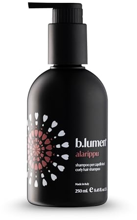 B.lumen Alarippu Shampoo Rinforzante per Capelli Ricci - Shampoo Delicato per il Trattamento Capelli Ricci e Crespi con Linfa di Vite ed Alga Pelvetia - Definisce e Idrata, Made In Italy 250 ml
