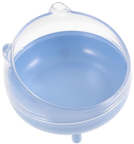 TOGEVAL Sandbad für Chinchillas und Hamster tragbarer Kunststoffbehälter halbgeschlossener Deckel zur einfachen Reinigung zufällige Farbe