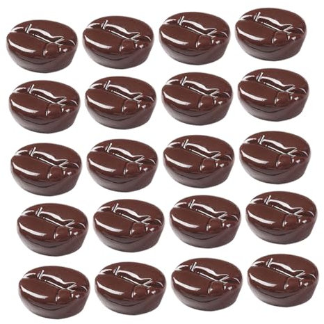 Toyvian 25pcs Lifelike Simulated Beans Faux Coffee Bean Decor for Diy Projects Parties and Events