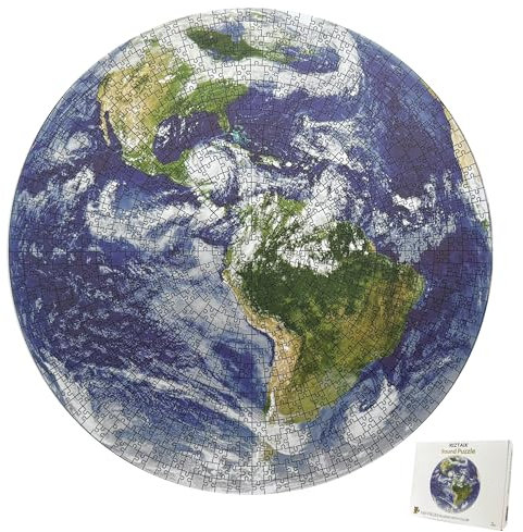 RIZTAIK Space Earth Puzzles for Adults 1000 Pieces, Round Planet Solar System Decorative Painting,Hard Circle Galaxy Jigsaw Puzzles as Space Wall Decor(26.5x26.5), 1:1 Poster