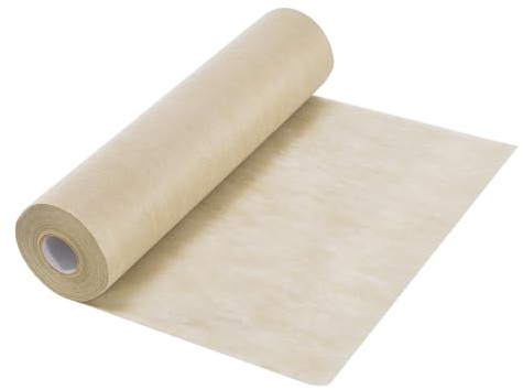 ANYUNKEY Chemin de table en non-tissé beige crème - Chemin de table moderne - Décoration de table pour anniversaires, mariages, baptêmes, confirmations, communions et tables de fête - 30 cm x 25 m