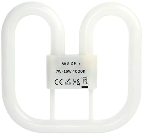 Izzy LED 2D Light Bulb 2 Pin GR8 Butterfly Lmp Bulb, 7W = 16W, 850 Lumens, 4000K Cool White, Long Lasting Lifespan 850LM [Energy Class F]