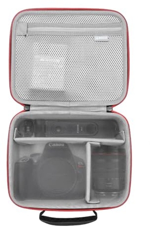 RLSOCO Fodral för Canon & Nikon Spegelreflexkamera/Spegelfri kamera - passar för Canon EOS 2000D/4000/1200D/100D/1300D/EOS R100/R7/R50 & for Nikon D5100/D3100/D60/Nikon Z50II/Z5II/Z6III kamera