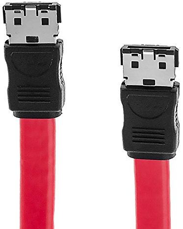 VCOM CH311-0.45 Cable de SATA 0,45 m eSATA Rojo - Cable SATA (0,45 m, SATA III, eSATA, eSATA, Male Connector/Male Connector, Rojo)