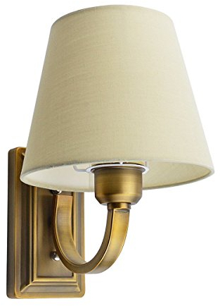 GLW E14 Lampada da Parete Vintage,Tessuto di Tessitura Braccio Lampada in Metallo Ottone,Decorazioni per la Casa retrò,Adatto a Camera da Letto,Soggiorno,Corridoio(NO lampadina)